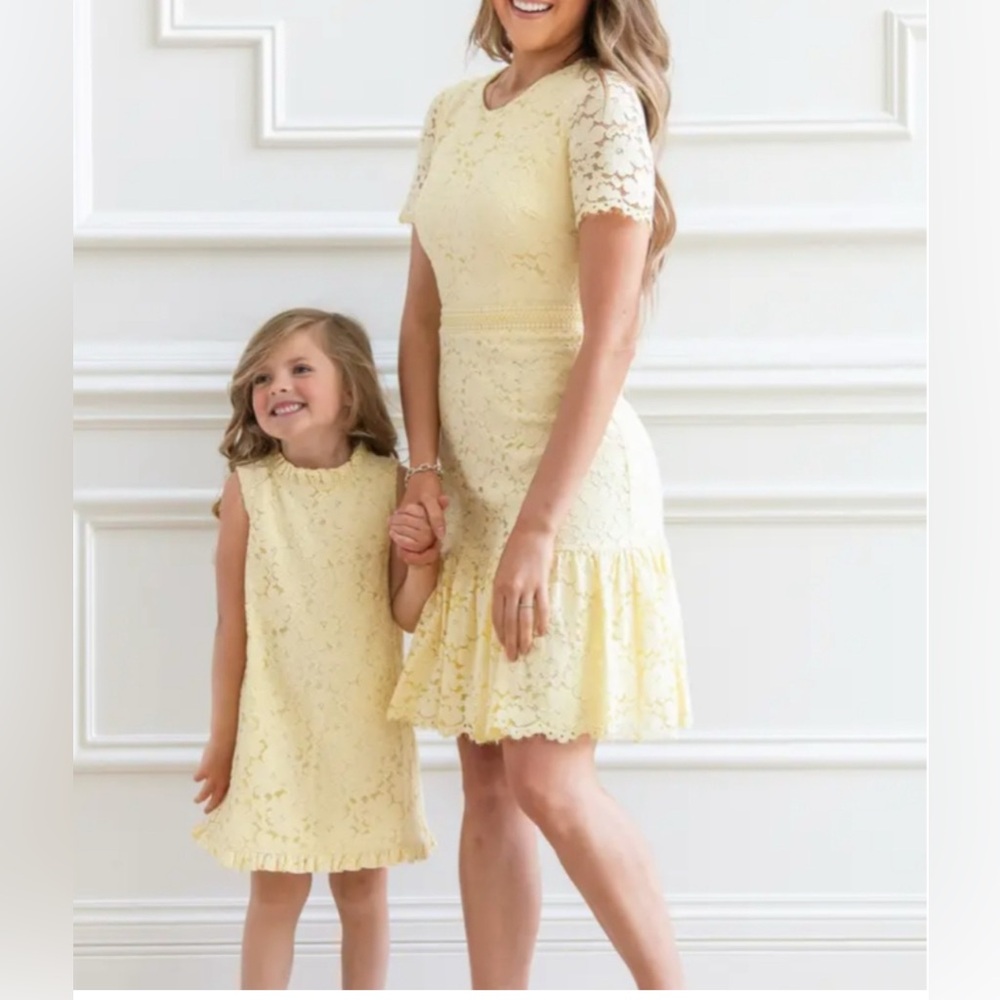 Rachel Parcell Yellow Lace Women Dress Size XS